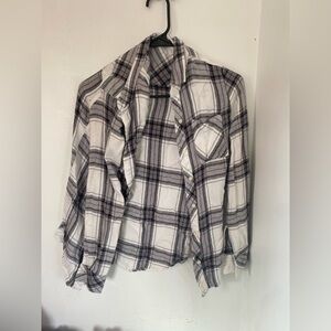 Thread & Supply Black and White Plaid Shirt